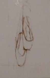Sketch of ballet shoes