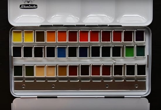 box of 36 watercolors