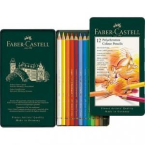 Opened box of Faber Castell colored pencils