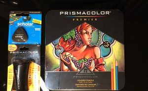 Box of Prismacolor Premier colored pencils