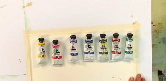several tubes of america journey watercolors