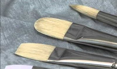 several connoisseur hog bristle brushes