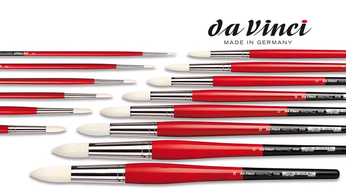 several da vinci paintbrushes 